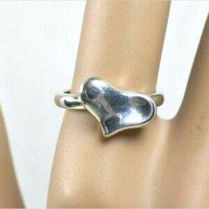 Beautiful Angela Cummings 3D Wavy Heart Ring Sz 6.25 Very Rare Sterling Silver